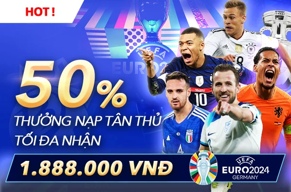 Khuyến mãi hấp dẫn trên BONGVIP đồng hành cùng EURO 2024