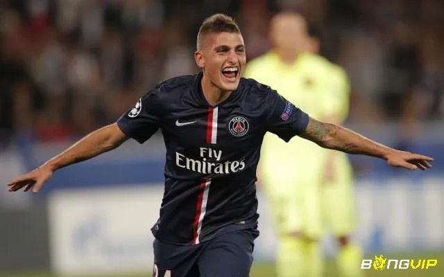 Marco Verratti tiền vệ chính giúp đội bóng PSG giữ chức vô địch Ligue 1 trong nhiều năm liên tiếp