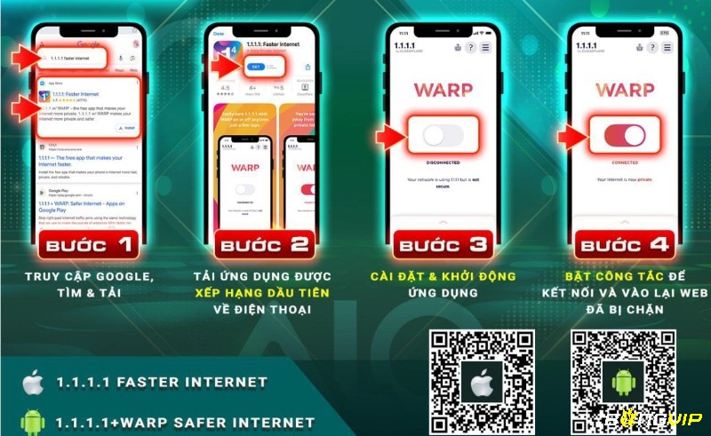 Các bước truy cập vào Bongvip thông qua VPN