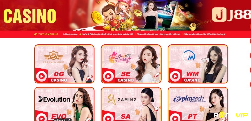 Casino live với các sảnh chơi đa dạng hấp dẫn