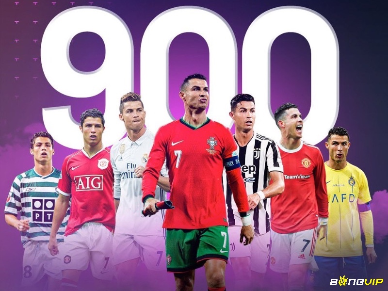 Cristiano Ronaldo dẫn đầu top cầu thủ ghi bàn nhiều nhất mọi thời đại với gần 900 bàn thắng và còn tăng trong tương lai